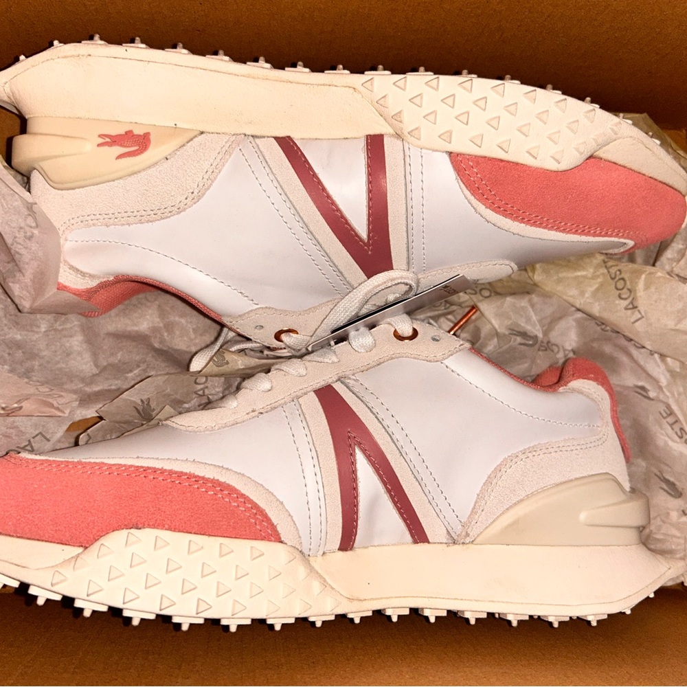 Lacoste Pink and White  Ortholite Sneakers